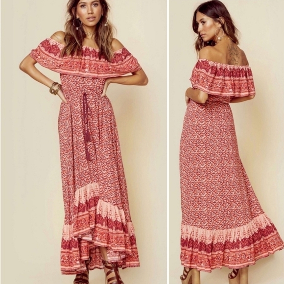 Nightcap Clothing Red Floral Boho Samba Dress - Picture 4 of 11